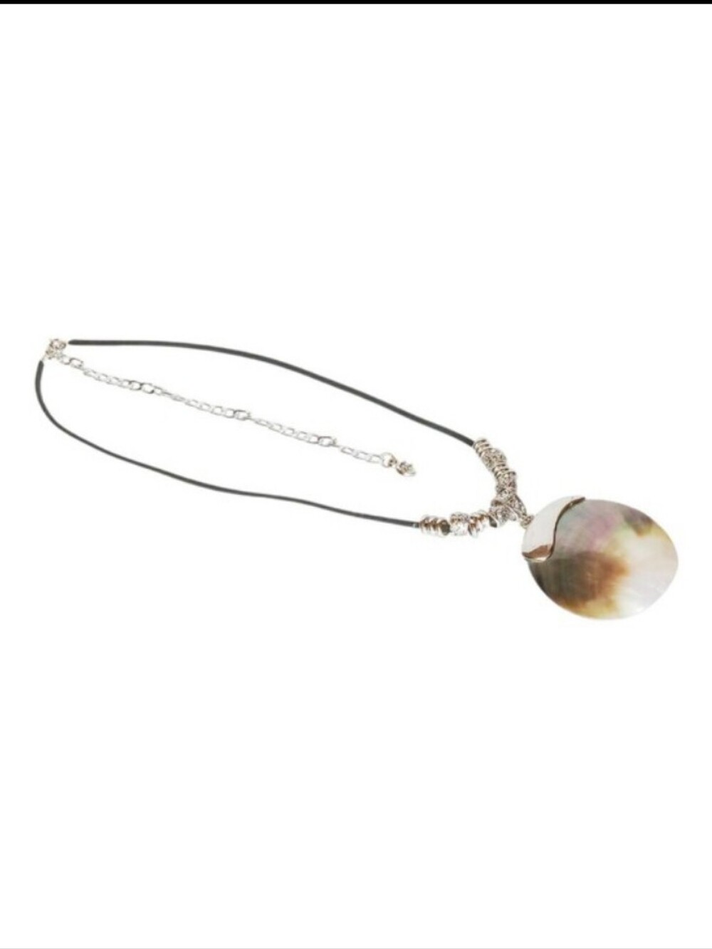 Cord Medallion Necklace Shell Disc Oceancore Fisherman Daughter Downtown Grunge
